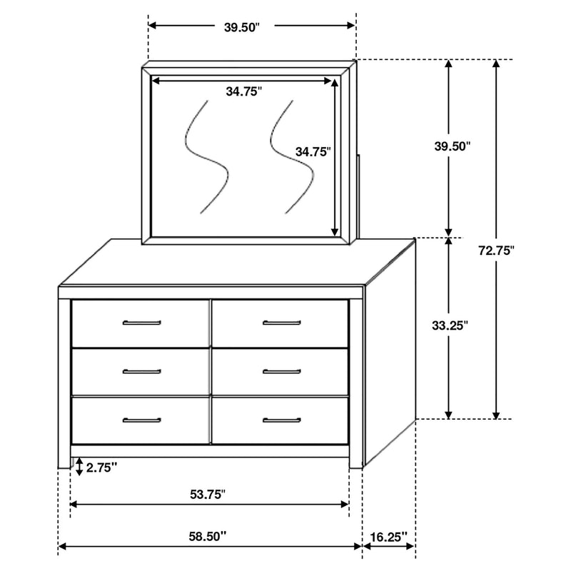 Sherwood - 6 Drawer Dresser With Mirror