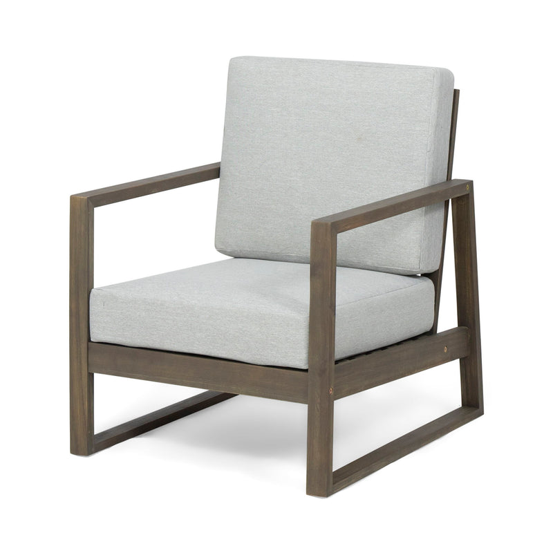 Nexusia - Outdoor Acacia Wood Club Chair With Slat Design