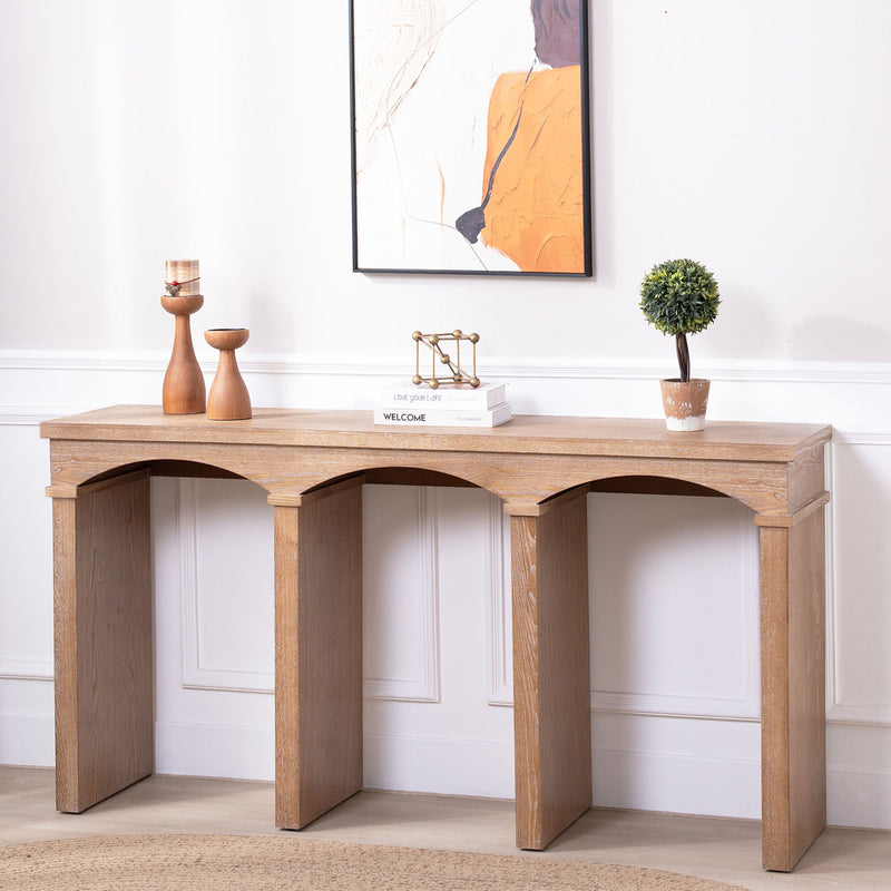 Archway Console Table - Antique Natural / Light Natural / Natural