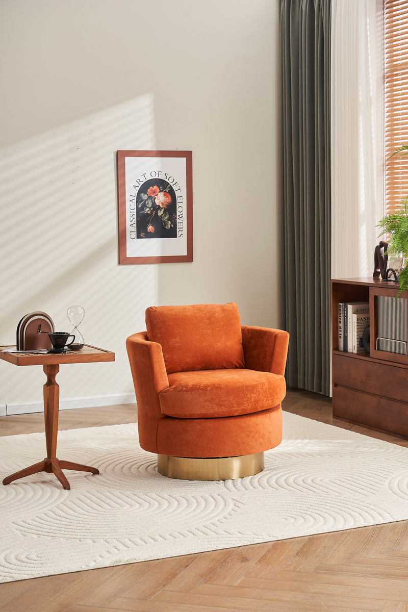 Teddy Swivel Barrel Chair For Bedroom Comfy With Base