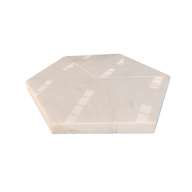 Hexagon Natural Marble Polished Tile For Wall And Floor (Set of 12)