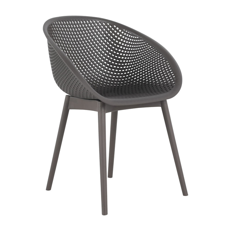 2 Piece Durable Single Chair With Mesh Hollow Out Design