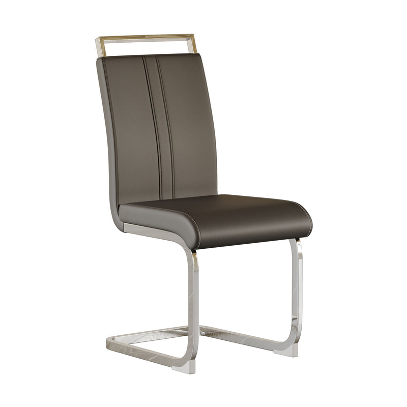 Modern Dining Chairs With Padded Seat, High Back