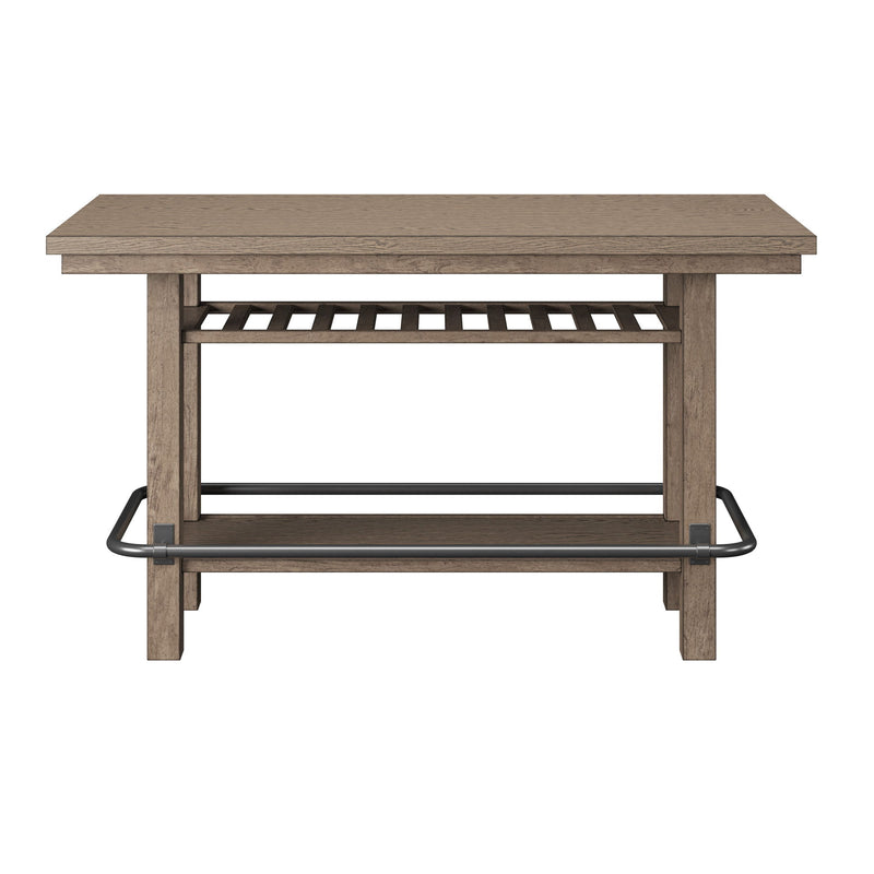 Bar Height Storage Table With Construction - Brown