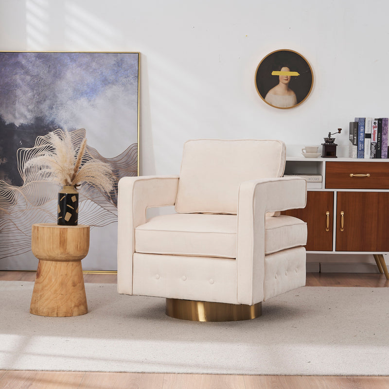 Swivel Barrel Chair 360 Degree Swivel Club Modern Accent Single Sofa Chair
