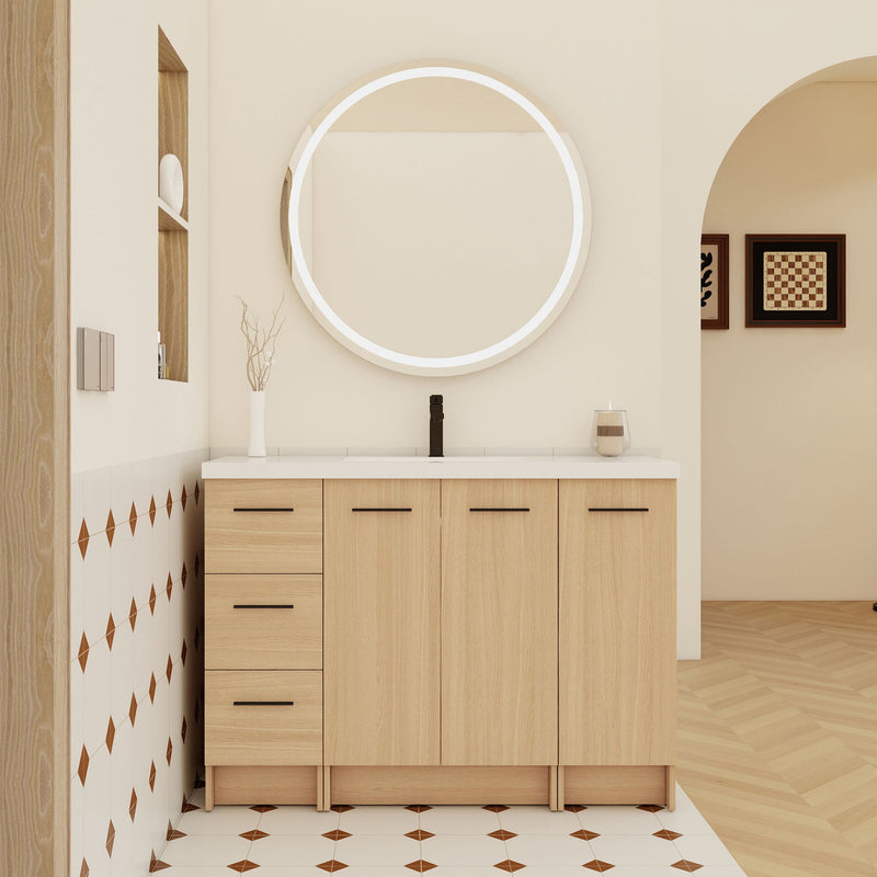 Floating Bathroom Vanity With Sink, Modular Cabinet
