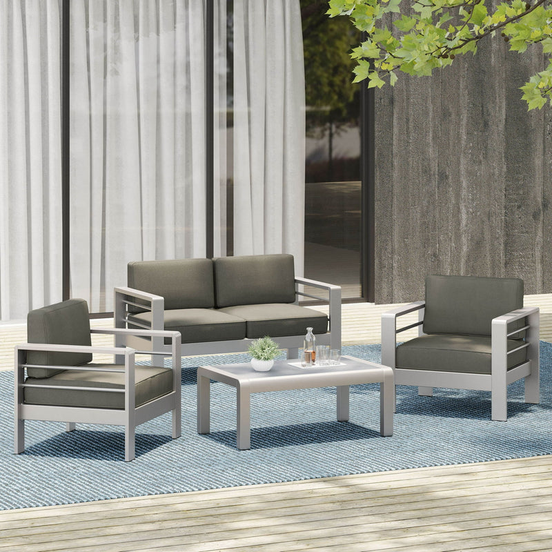 Cape Coral - 4 Pieces Outdoor Patio Chat Set