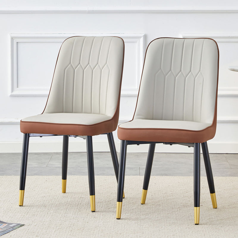Modern Dining Chair With Metal Leg