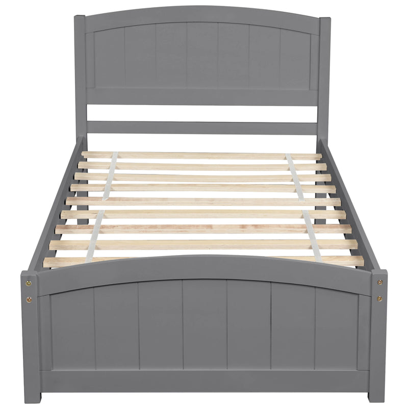 Platform Bed & Headboard, Footboard And Wood Slat Support