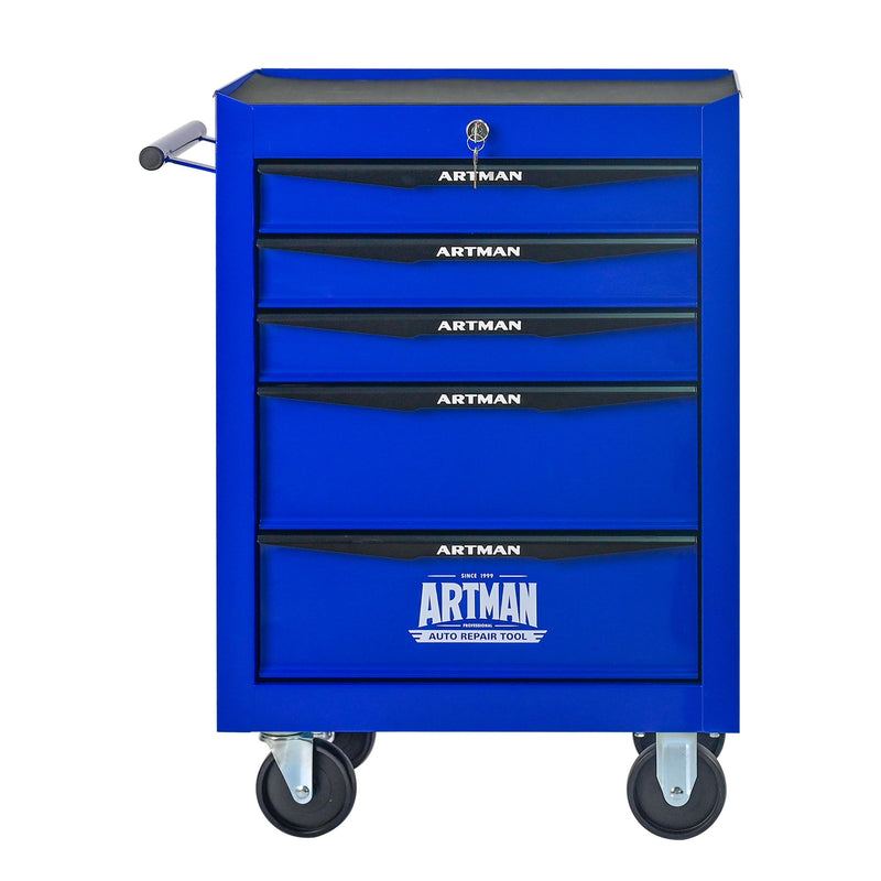 Rolling Metal Tool Chest With Drawers, Steel Storage Cabinet With Ball Bearing Slides