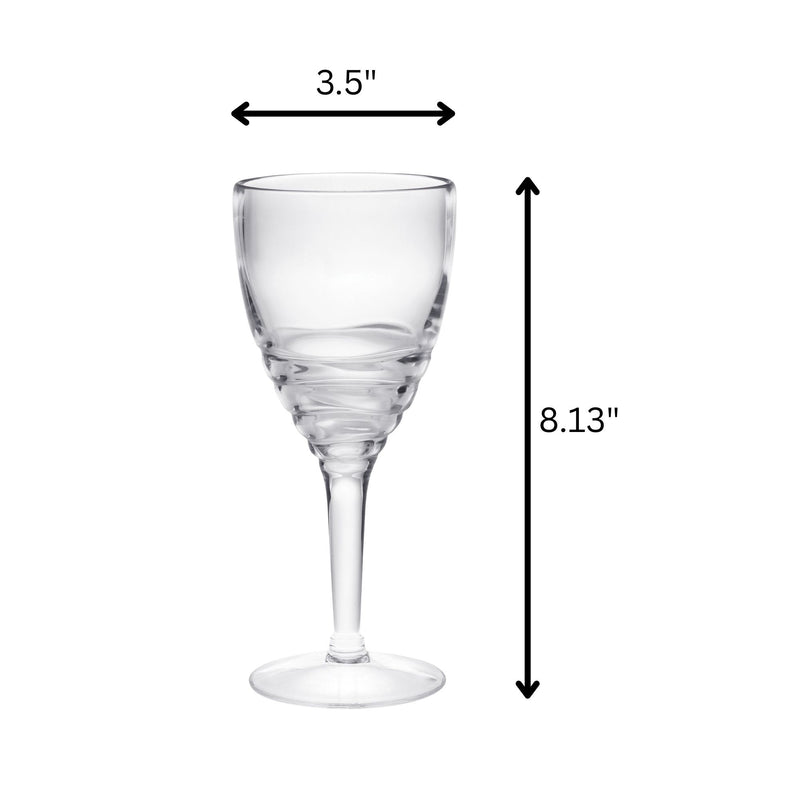 Swirl Plastic Wine Glasses (Set of 4)