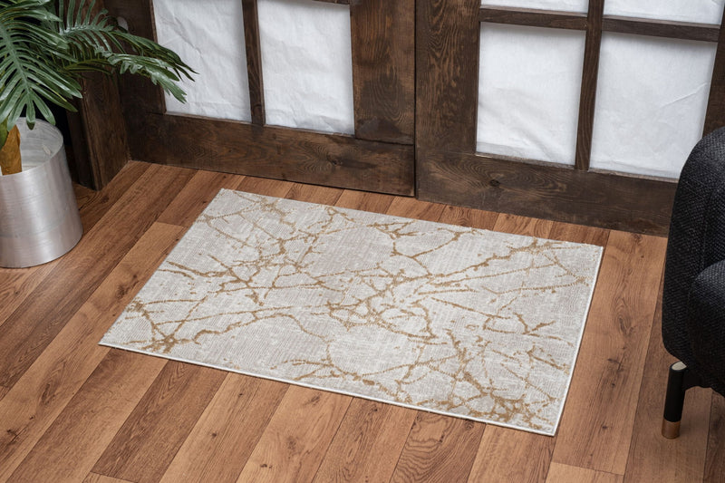 Elegance - 5'3" X 7'3" Area Rug - Gold, Polyester