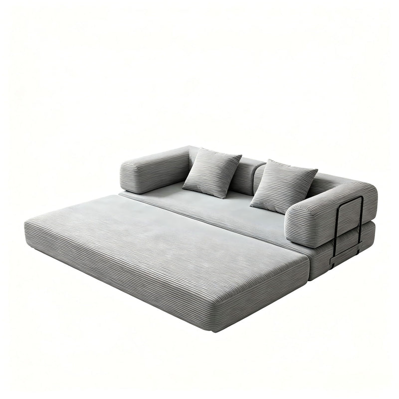 Convertible Sleeper Sofa Bed, 3 Seater Fold Out Couch With Mattress