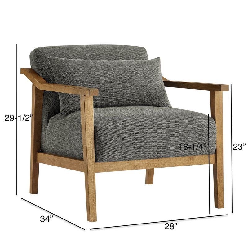 Reagan - Arm Accent Chair With Lumbar Pillow