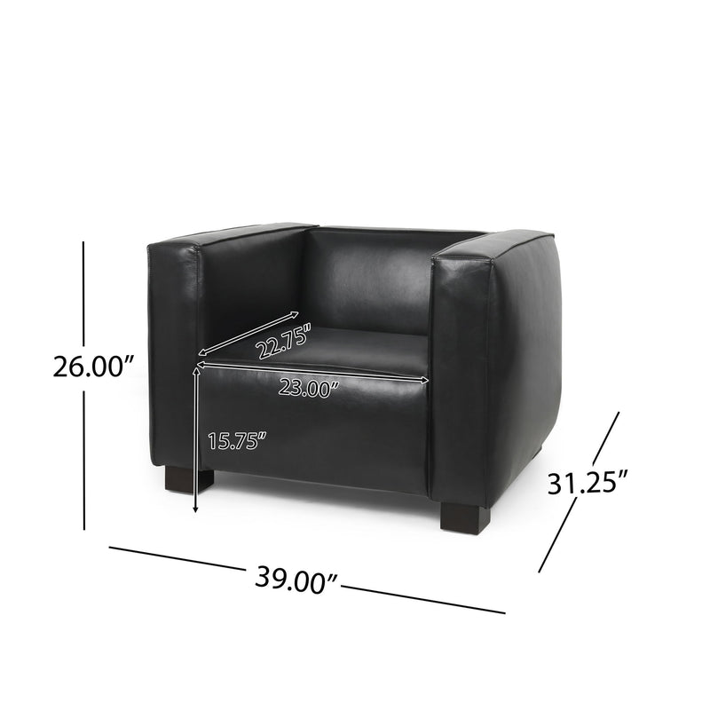 Vortexia - Club Chair With Tuxedo Design