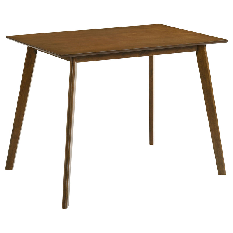 Aston - 5 Piece Counter Height Dining Set With Bent Backs And Upholstered Seats - Walnut