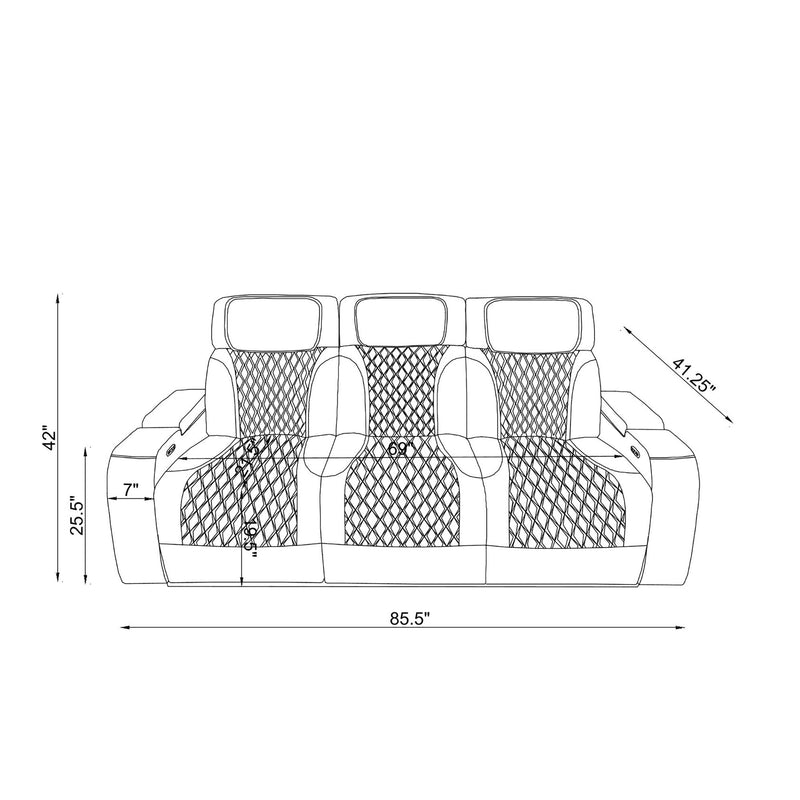Julian - Set With Power Recliner, LED Lighting & Speaker