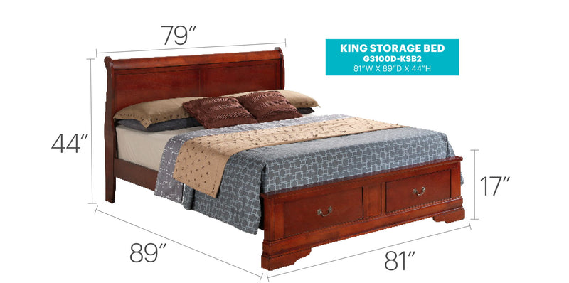 Upholstered Panel Sleigh Bed Design