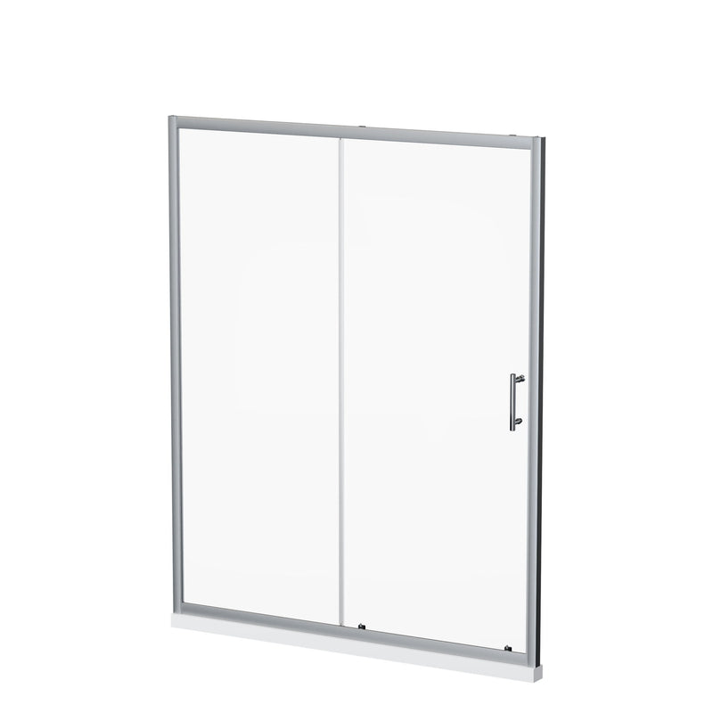 Sliding Shower Door With And Handle - Chrome