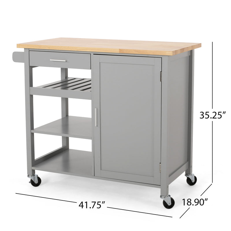 Contemporary Design Kitchen Cart With Wheels