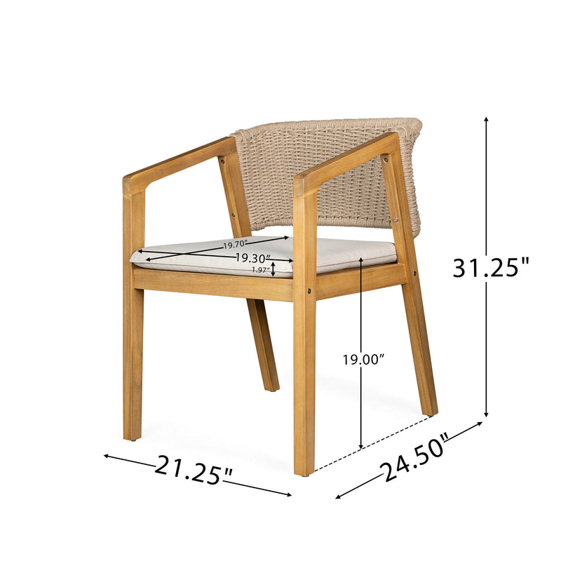 Patio Dining Chair (Set of 2) - Light Teak