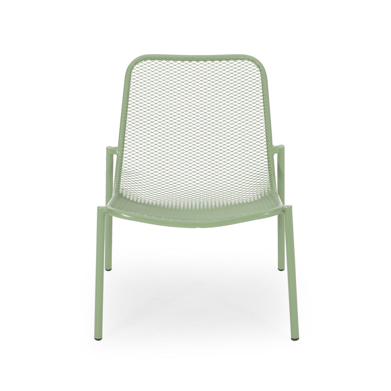 Outdoor Iron Chair With Mesh Design