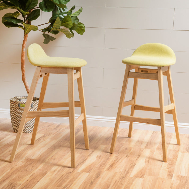 Contemporary Bar Stool With Stylish Seat And Small Backrest