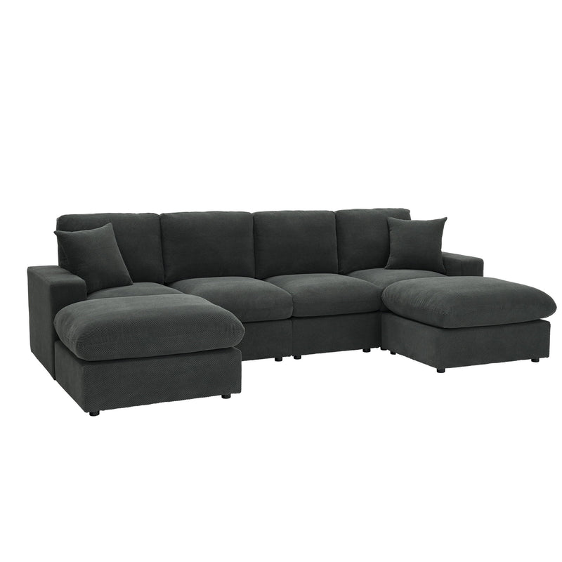 Sectional With 2 Ottomans