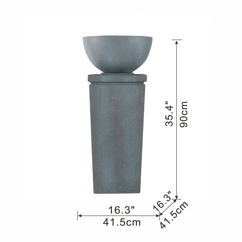 Zen Bowl Water Fountain, Outdoor Bird Feeder / Bath Fountains, Relaxing Water Feature For Garden