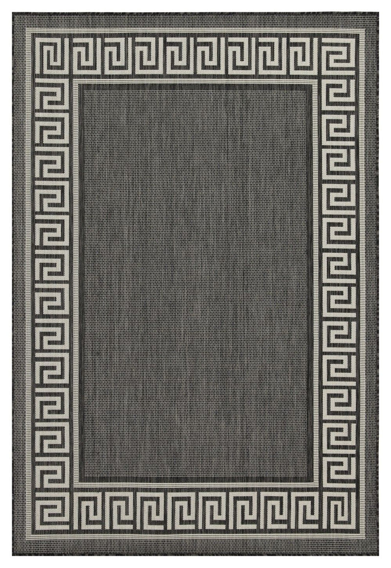 Sunshine - 5'3" X 7'3" Polypropylene Indoor, Outdoor Area Rug - Anthracite