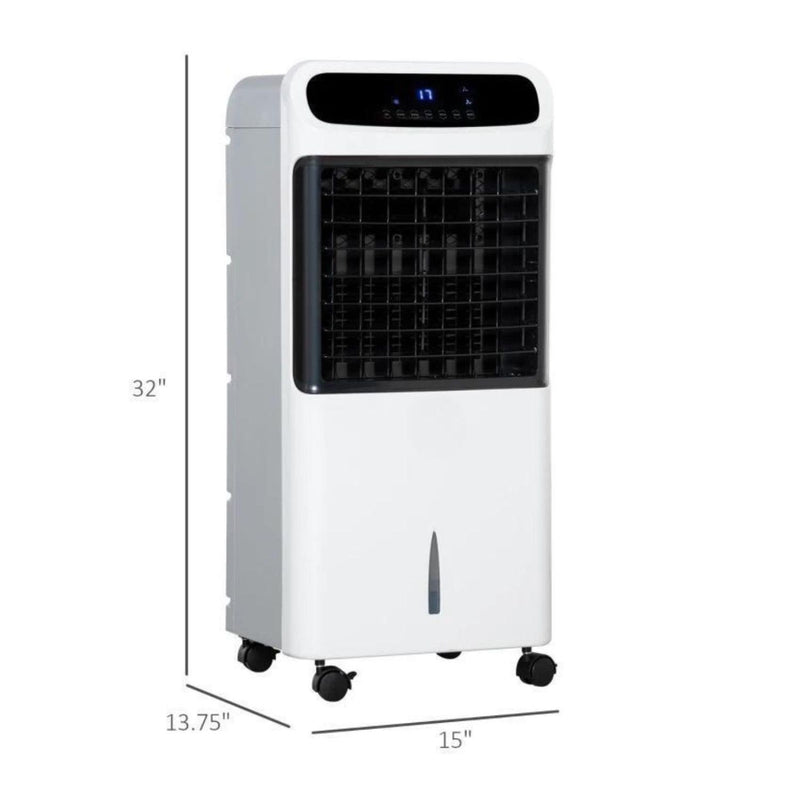 3 In 1 Ice Cooling Fan With Evaporative Cooling, Portable Swamp Cooler - White