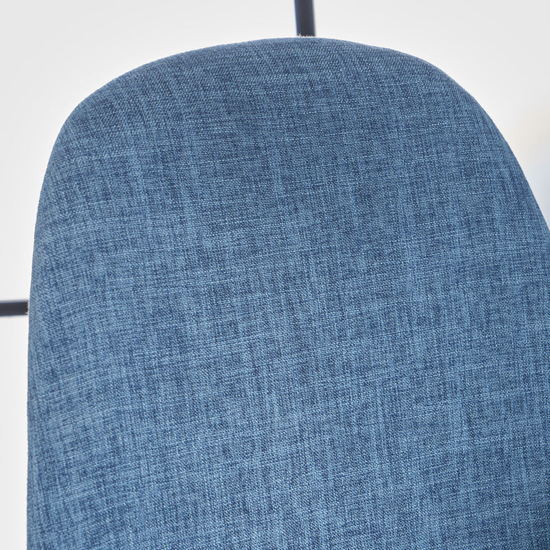 Modern Minimalist Fabric Dining Chair With Iron Legs