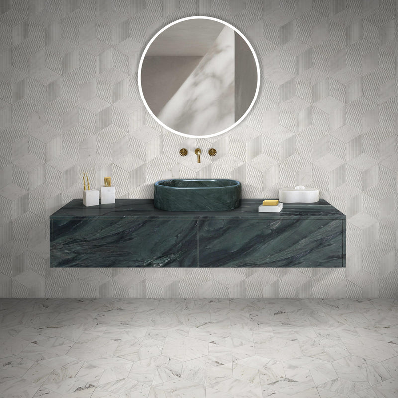 Bathroom Vessel Sink, Semi Polished Surface