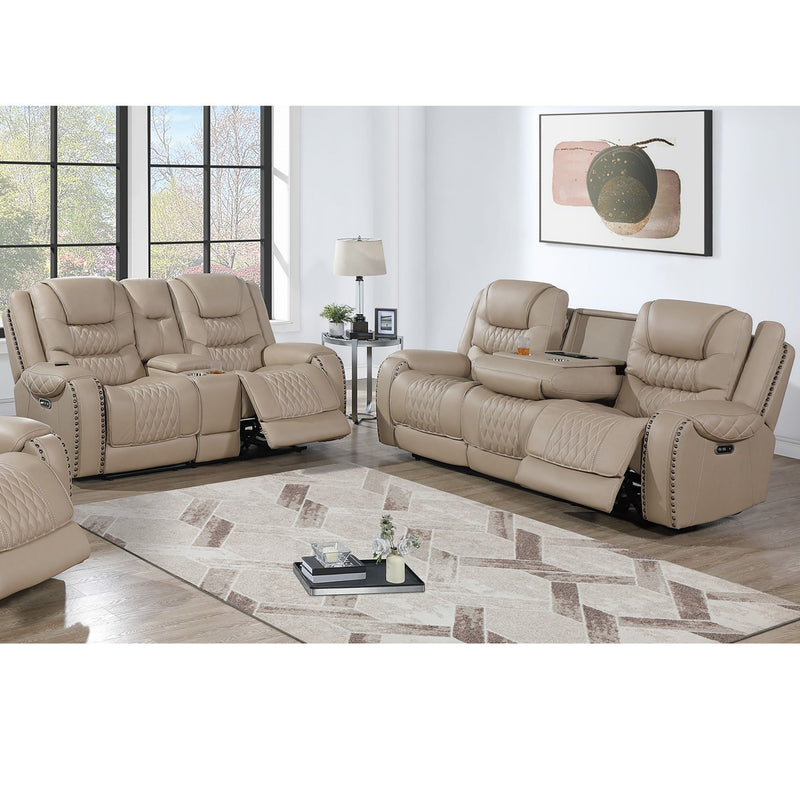 Power Motion Sofa Set With USB Ports And Adjustable Headrests