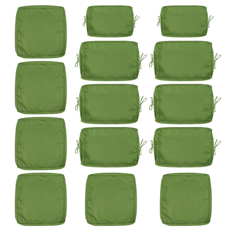 Cushion Covers For 7 Piece Wicker Sectional Sofa, 14 Pack Seat And Back Slipcovers With Zipper