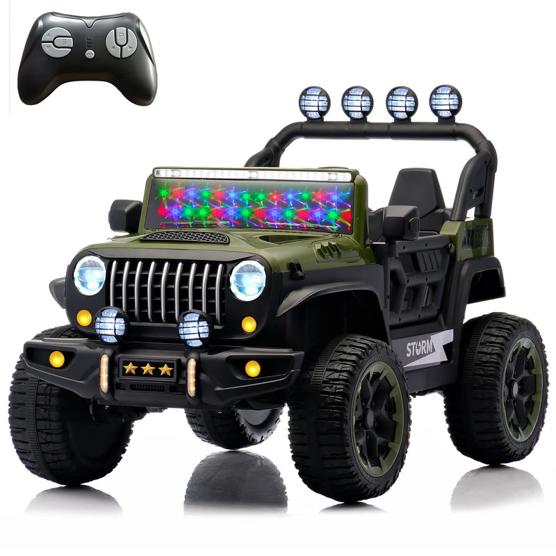 Electric Car With Remote Control, Colorful LED Lights, USB & MP3