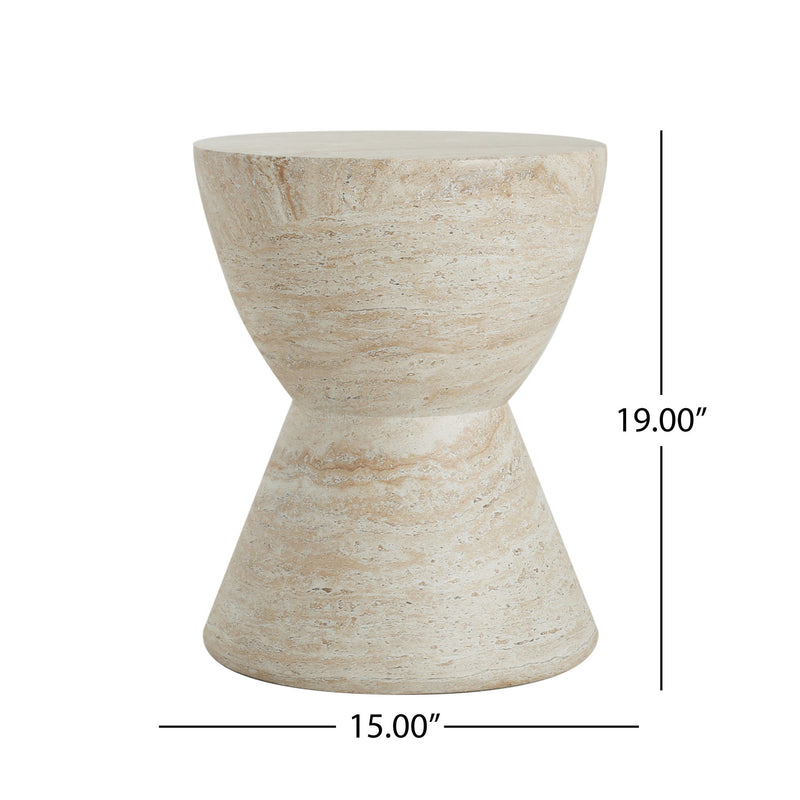 Outdoor, Lightweight Concrete Side Table