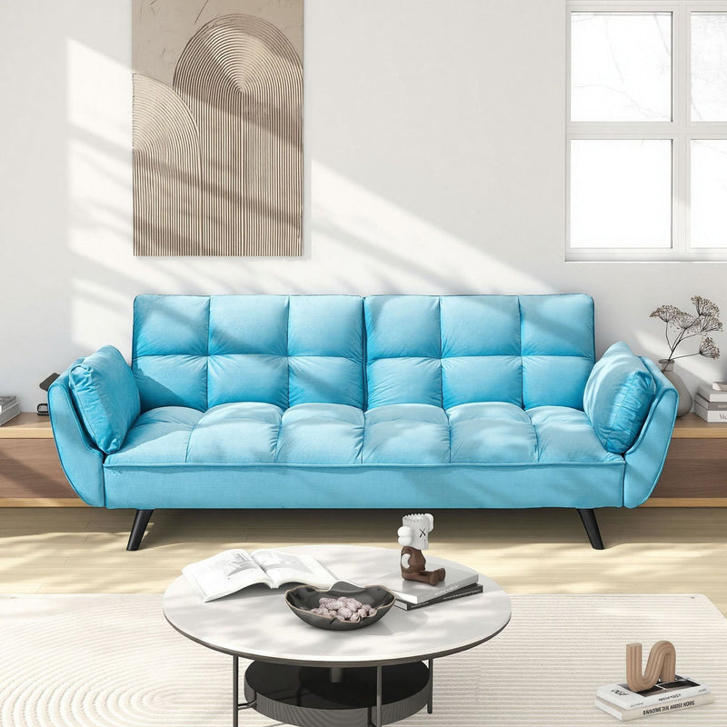 Sofa Soft Two Armrests Throw Pillow Pillow Comfortable Fit Apartment Bedroom Small Space