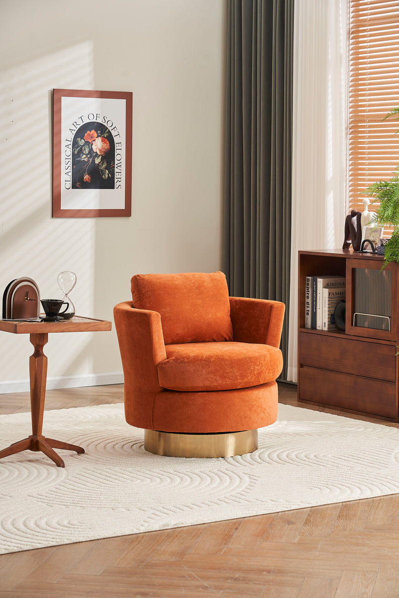 Teddy Swivel Barrel Chair For Bedroom Comfy With Base