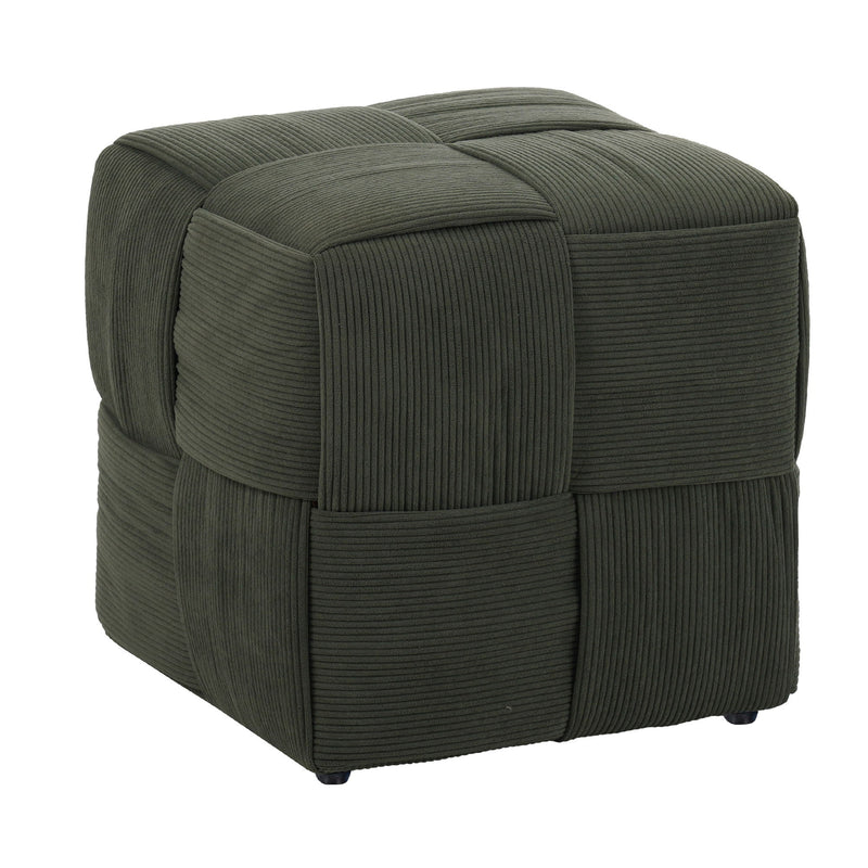 Modern Ottoman Foot Rest With Woven Design