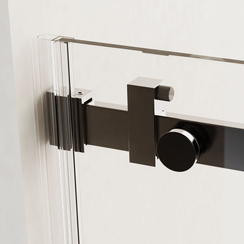 Frameless Single Sliding Shower Door, Sgcc Tempered Glass, Reversible