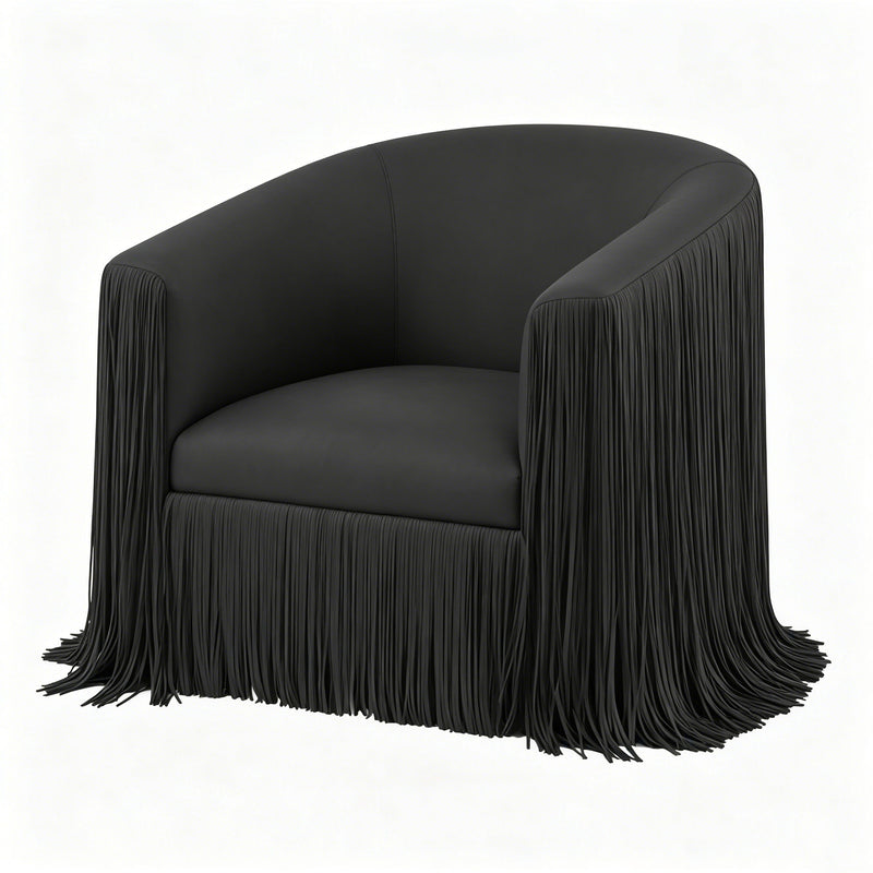 Isle - Swivel Chair With Fringe Accent