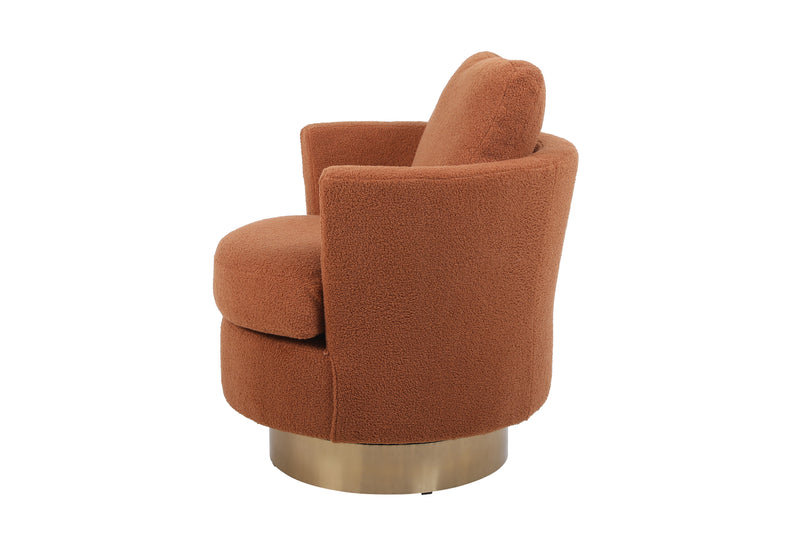 Teddy Swivel Barrel Chair For Bedroom Comfy With Base