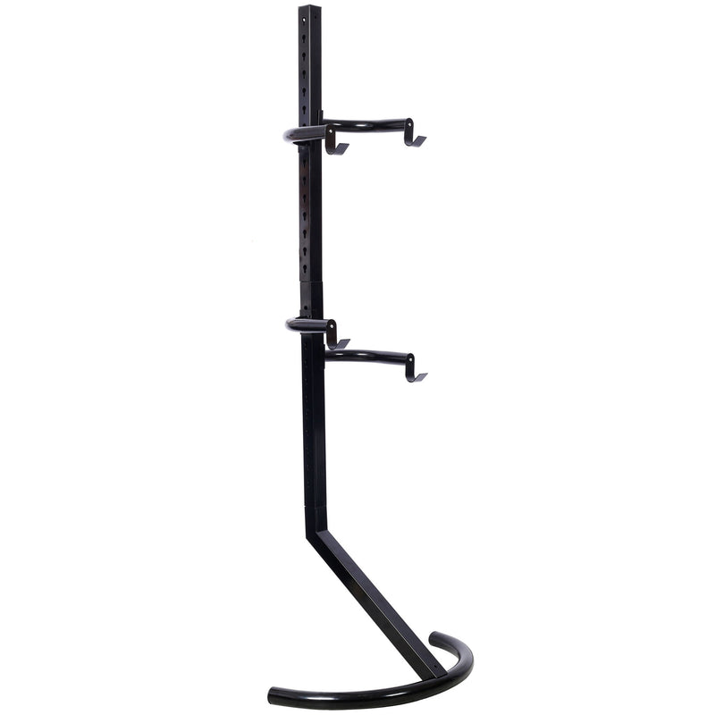 Indoor Bike Rack Stand For 1 - 2 Bicycles With Adjustable Arms - Black