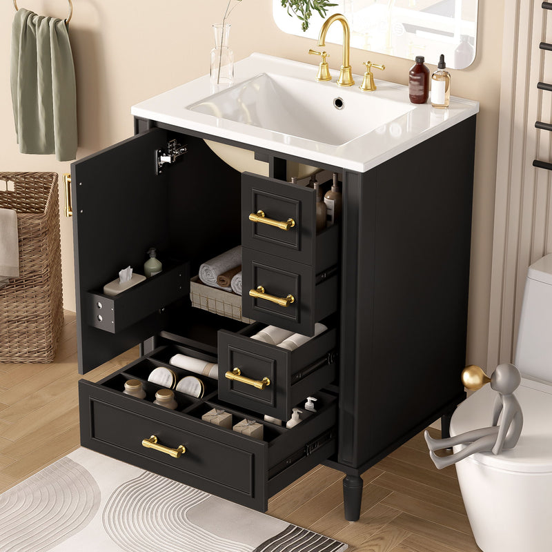 Traditional Bathroom Vanity Set With Soft Close Doors