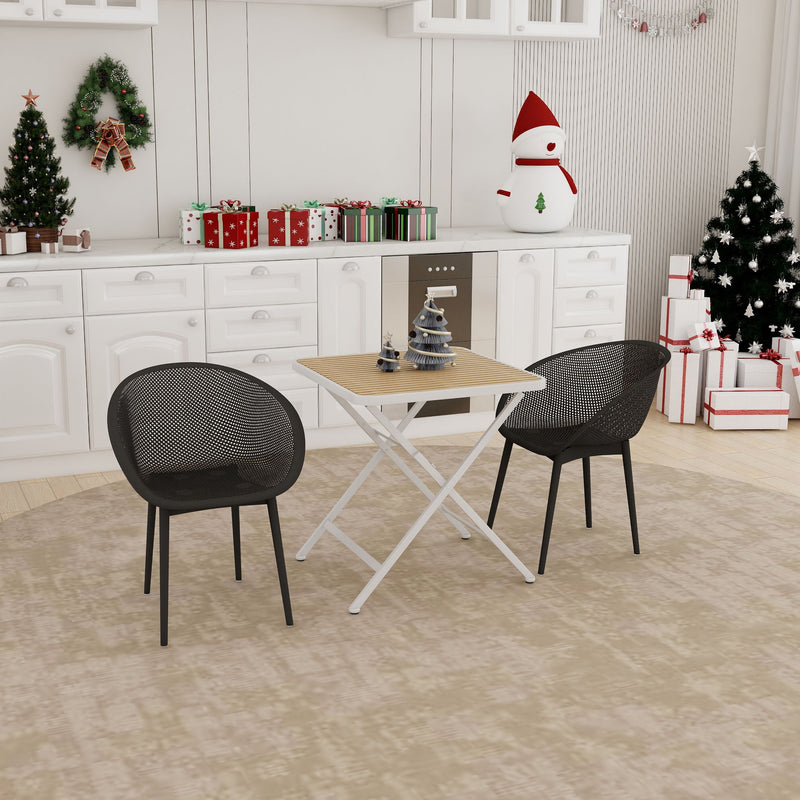 2 Pack Lounge Chair Set & Folding Square Table