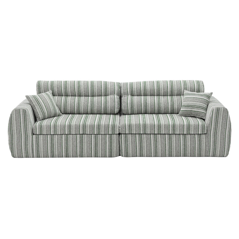 3 Seater, Couch With Throw Pillows For Living Room