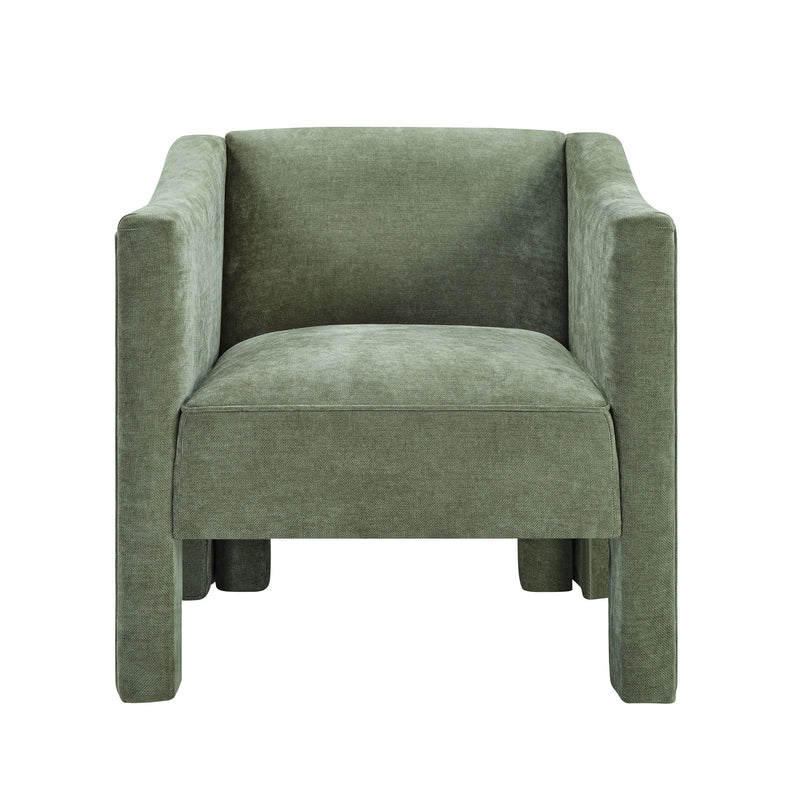 Barrel Accent Chair With Enclosed Arms