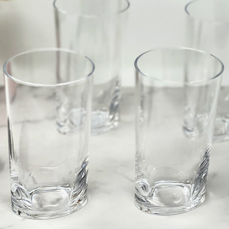 Leading Ware Oval Halo Acrylic Glasses Drinking Set