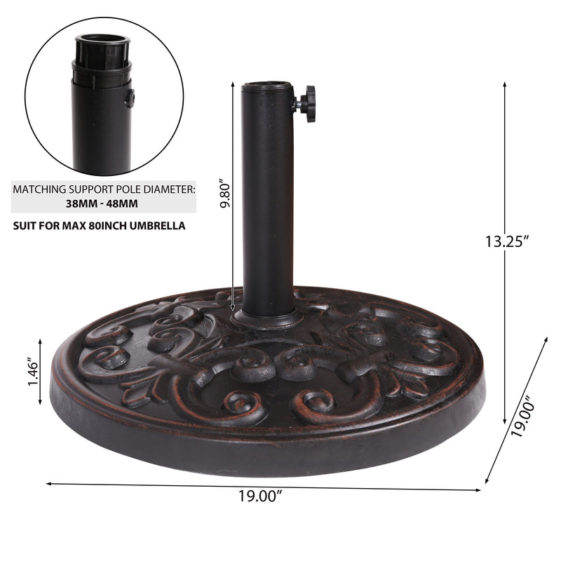 Gobi - Resin Umbrella Base - Bronze